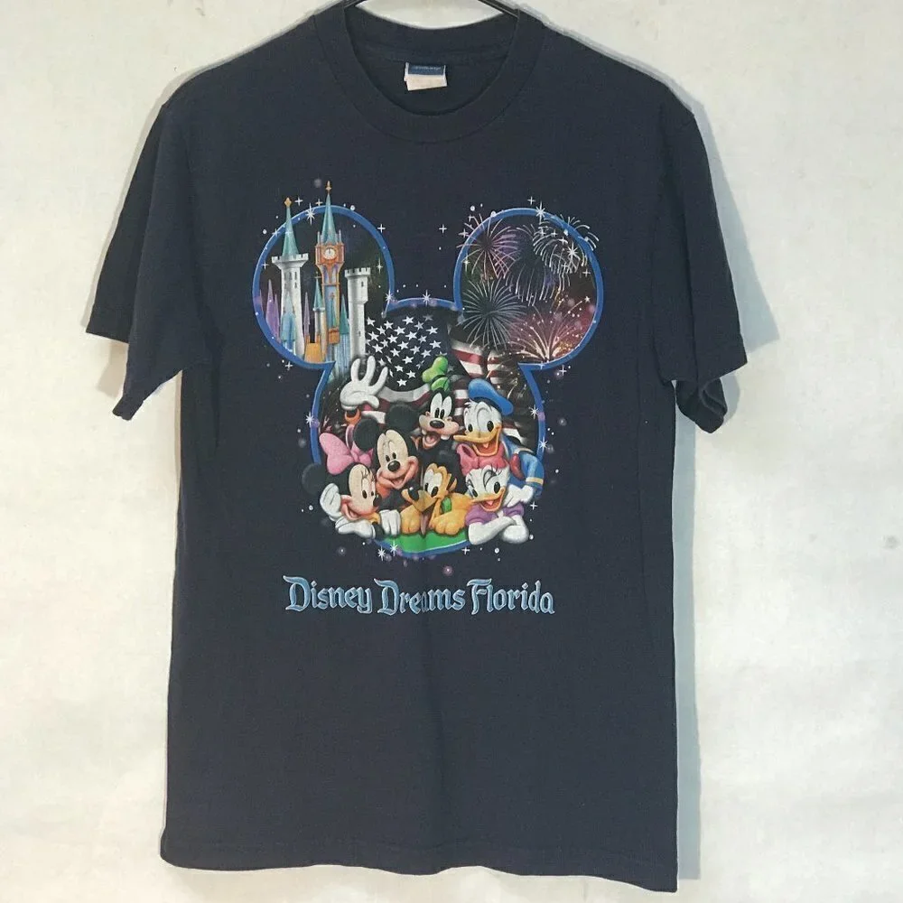 Disney Dreams Florida Walt Disney Short Sleeve Blue Tee T Shirt - Picture 2 of 7